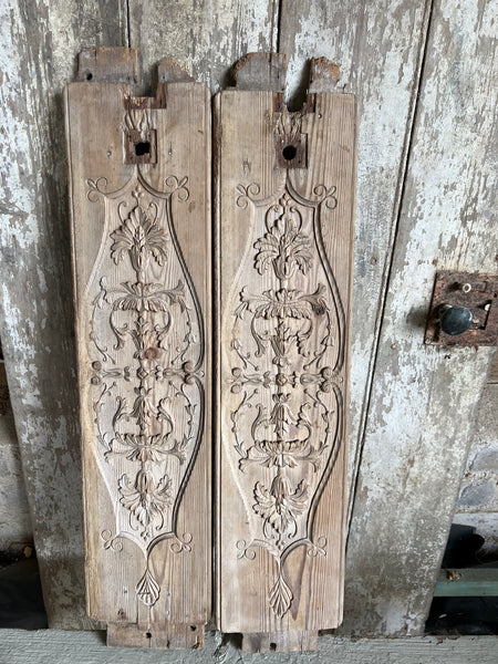 French Wooden Carved Panels