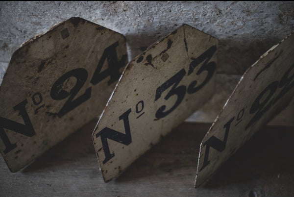 French Vintage Number Signs