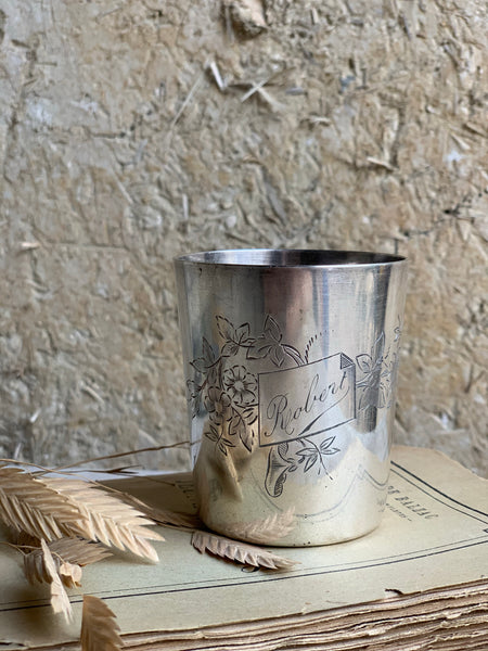 Vintage Cup Candle in Seasalt & Woodsage