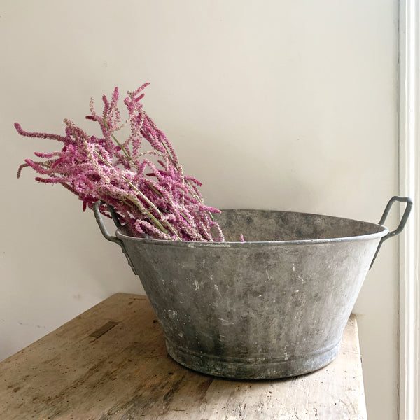 Vintage Rustic French Shallow Bucket