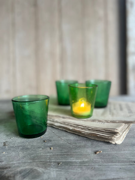 Green Vintage French Tealight Holders