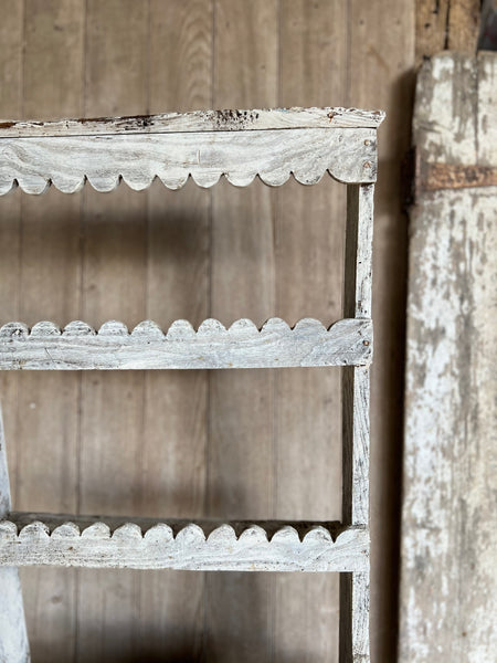 Vintage French Chippy Paint Shelves