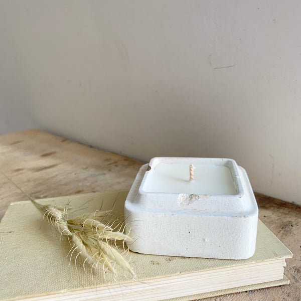 Square Vintage Paste Pot Candle in Sea Salt & Wood Sage