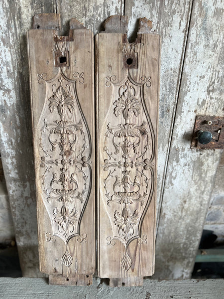 French Wooden Carved Panels