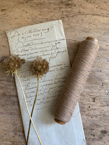 Large Vintage Wooden Bobbin