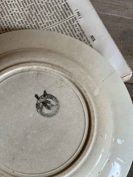 Small French Vintage Plate