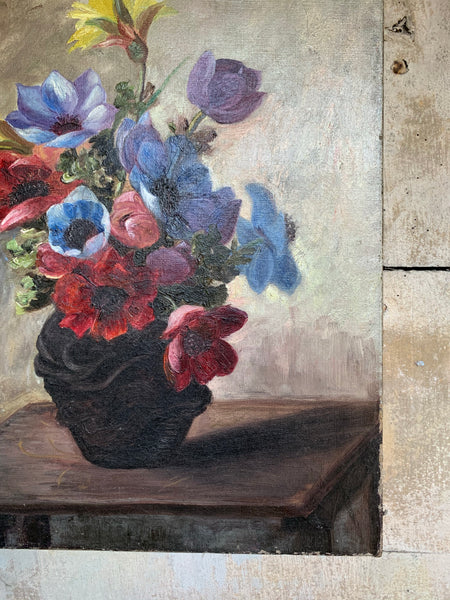 French Floral Oil Painting