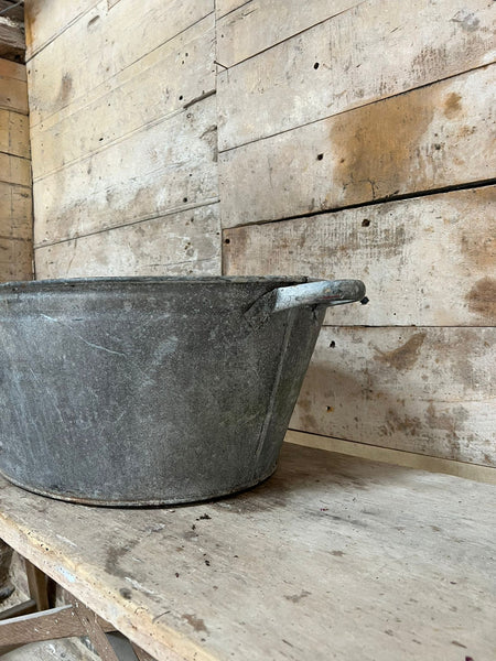 French Galvanised Tub