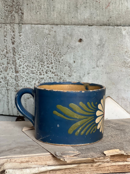 Floral Painted Rustic Cup