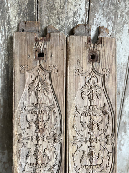 French Wooden Carved Panels