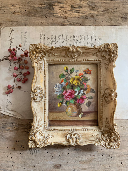 Small Vintage French Oil Painting