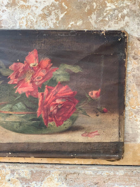 French Floral Oil Painting