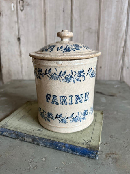 French Vintage St Uze Farine Pot