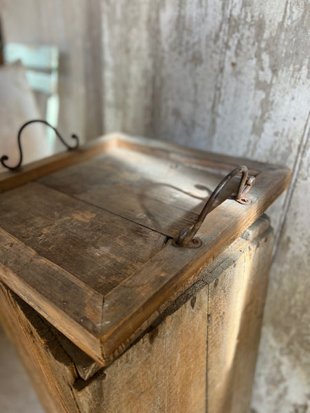 Vintage French Wooden Tray with handles