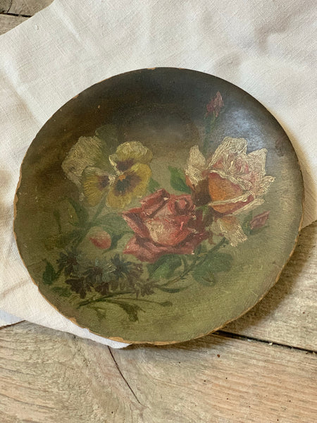 Painted Floral French Dish