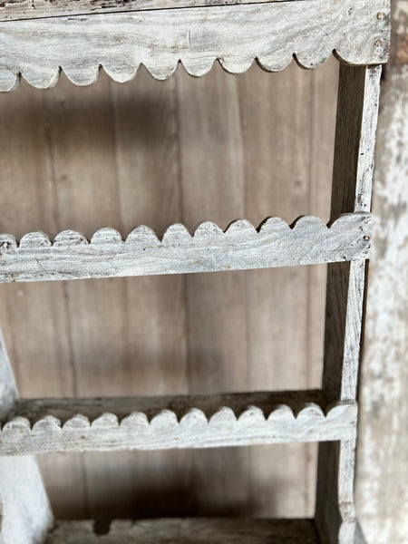 Vintage French Chippy Paint Shelves