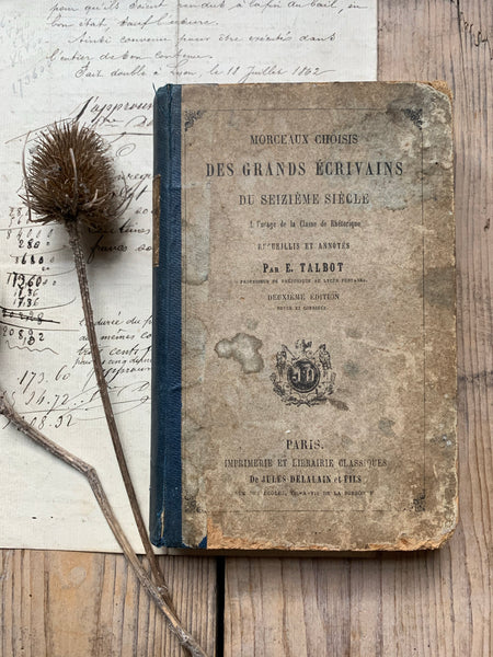 1875 French Vintage Du Seizieme Siecle Book