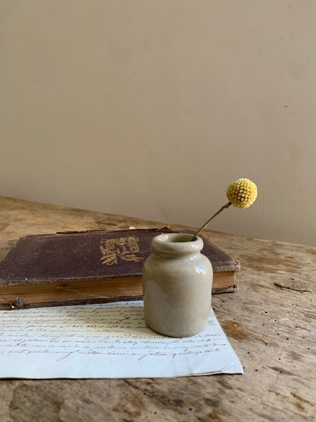 Tiny French Vintage Stoneware Bottle