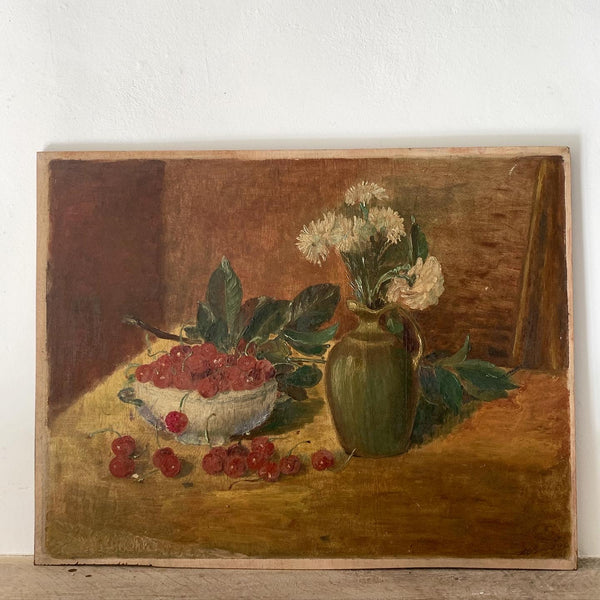 French 1930s Painting On Board
