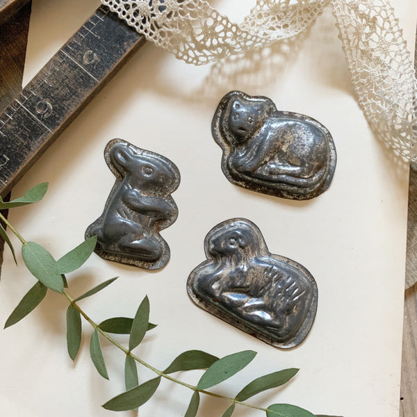 A trio of Vintage Animal Chocolate Moulds