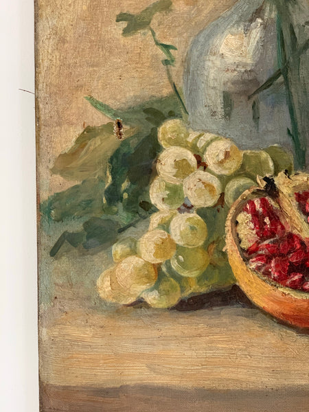 Fruit & Flowers Oil on Canvas