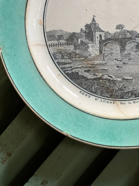 Gorgeous Vintage Turquoise Plate (Plate 4)