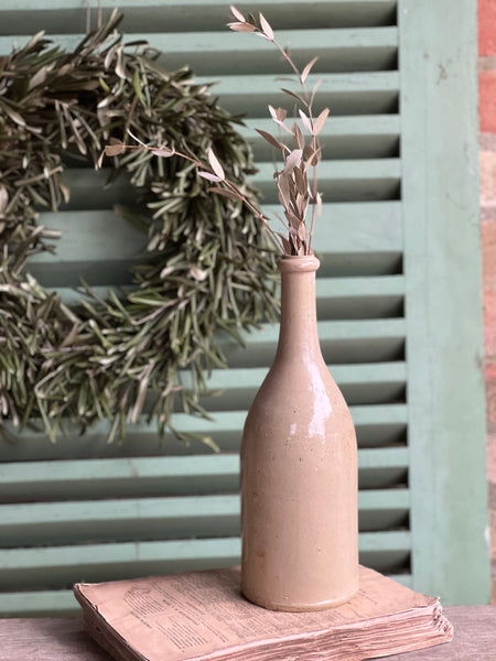 French Vintage Stoneware Cider Bottle