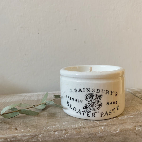 Vintage J Sainsburys Pot Candle in Rosemary & Eucalyptus