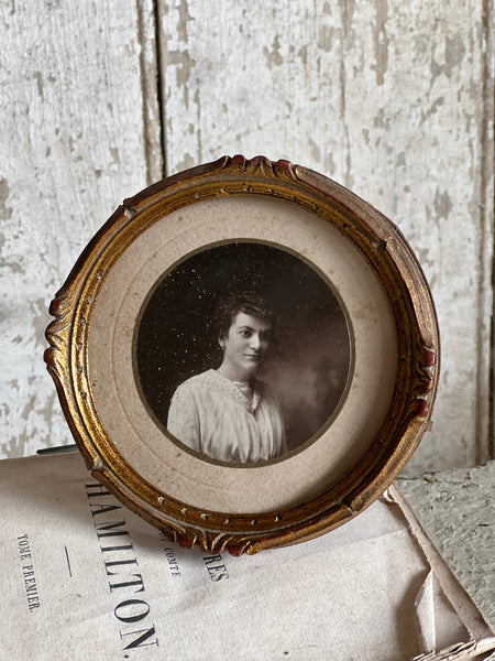 Framed Antique French Portrait