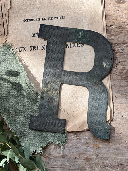 Vintage Metal Letter R