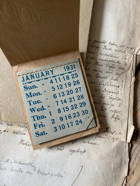 Vintage Mini 1931 Calender