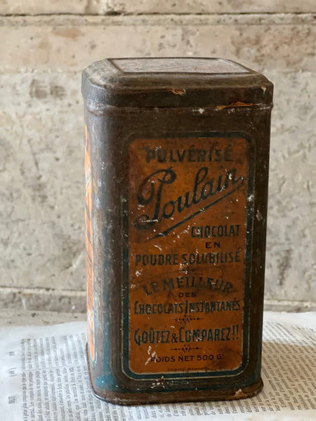 Vintage Chocolate Powder Tin