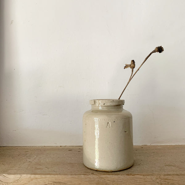Caviar Stoneware Bottle, A initial