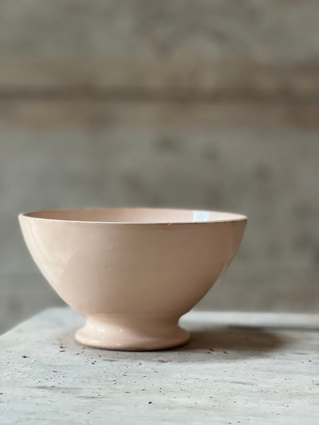 Plain Pink Rustic French Cafe au Lait bowl