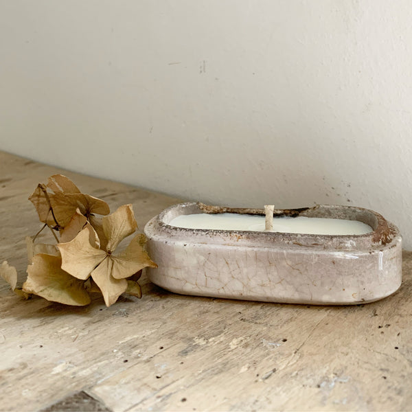 Tiny Vintage Paste Pot Candle in Black Tea & Jasmine