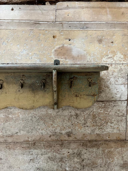 Vintage French Chippy Paint Shelf