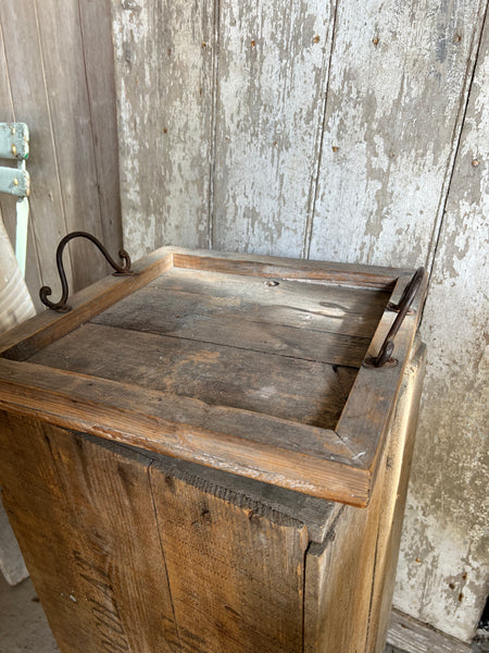Vintage French Wooden Tray with handles