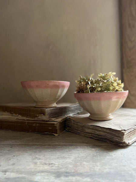 Pretty in Pink Vintage Cafe au Lait bowls