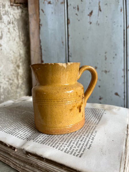 Vintage French Yellow Jug