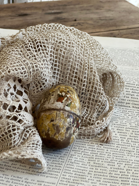 Vintage Wooden Egg
