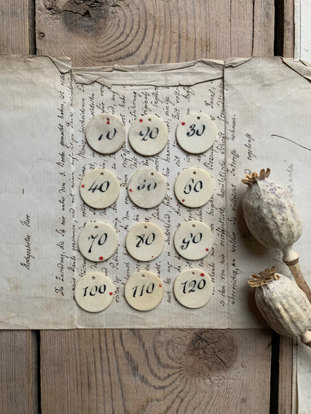 Bone Victorian Tokens