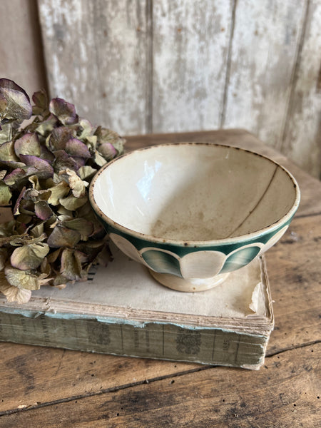 Rustic French Stripe Cafe au Lait bowl