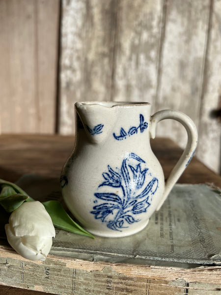Beautiful Small Vintage French St Uze Floral Jug