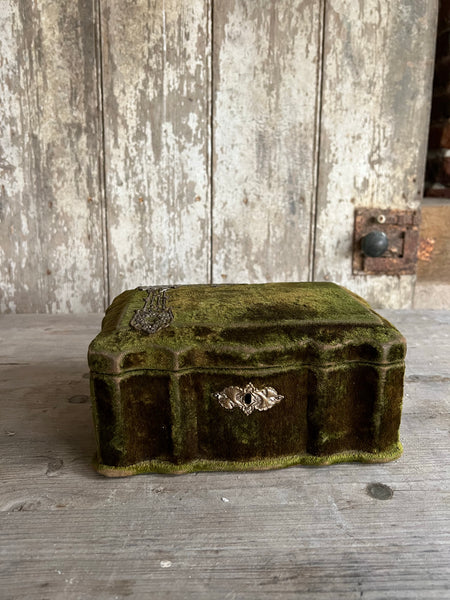 Vintage French Velvet Jewellery Box