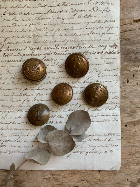 Vintage Number Buttons