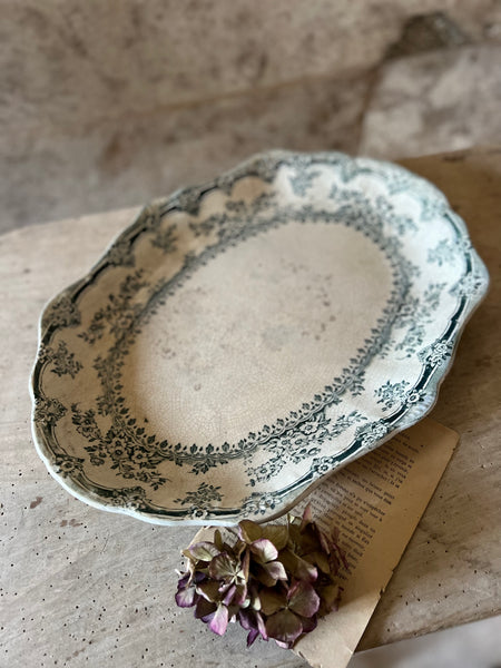 Vintage Green Detail Platter