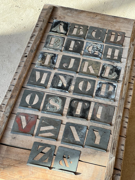 Vintage Alphabet Stencil Set