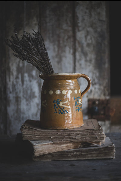 Large Vintage French Painted Jug