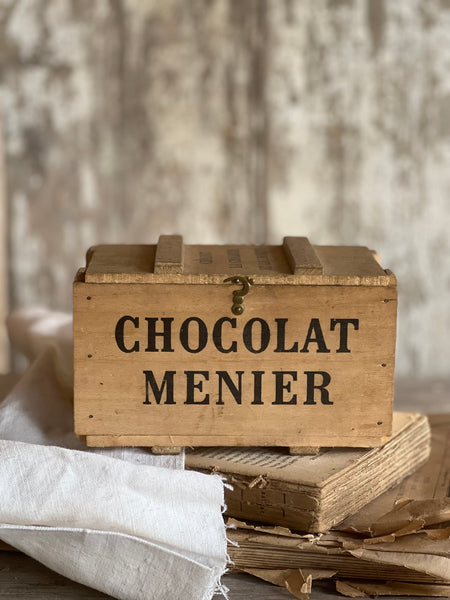 Medium Vintage Chocolat Menier Crate Box