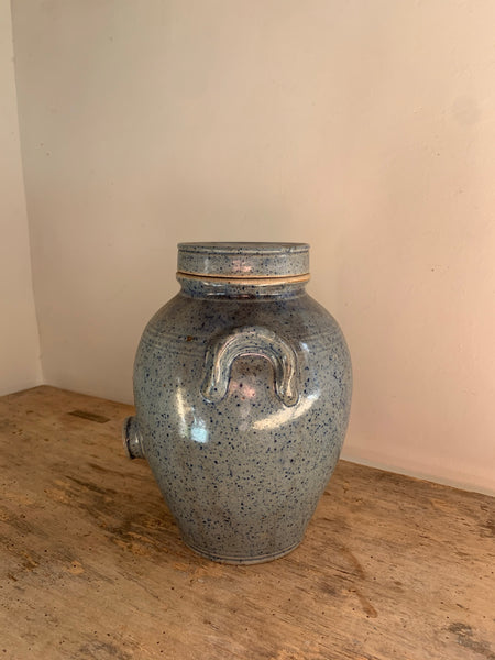 Blue French Lidded Confit Jar